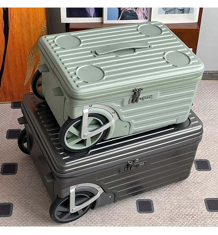 Mala de viagem com abertura lateral para bagagem de mão Mala de viagem com rodas super grandes Mala de mão de 20 polegadas Ij¢عات