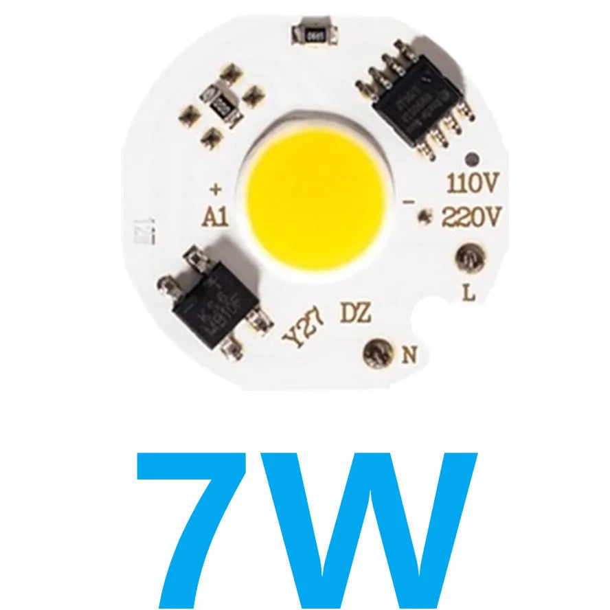 1/peças chip cob 10w 20w 30w 50w 220v led smart ic sem necessidade de driver 3w 5w 7w 9w lâmpada led para holofote de luz de inundação iluminação diy