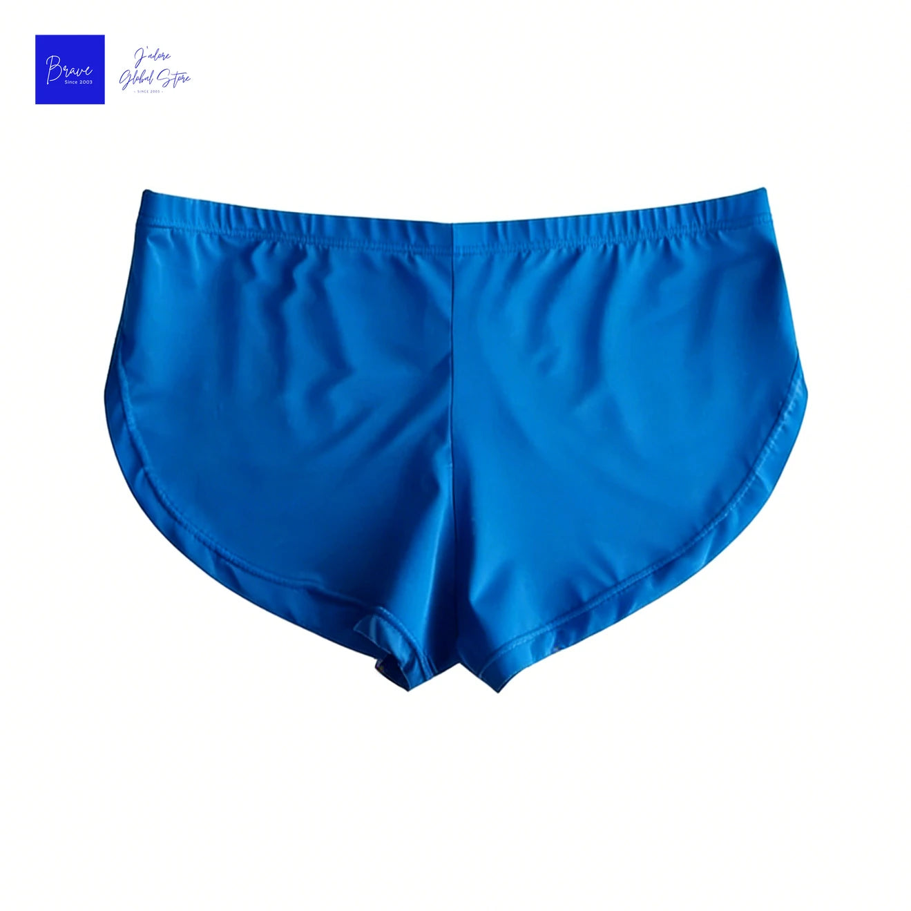 Cuecas Boxer Masculinas Sexy de Seda Gelada com Abertura Lateral, Secagem Rápida, Respiráveis, Esportivas, de Cintura Baixa, para Corrida e Lazer