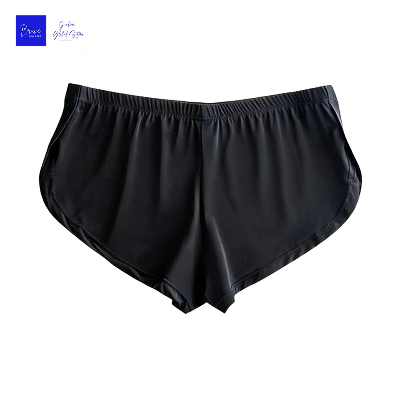 Cuecas Boxer Masculinas Sexy de Seda Gelada com Abertura Lateral, Secagem Rápida, Respiráveis, Esportivas, de Cintura Baixa, para Corrida e Lazer