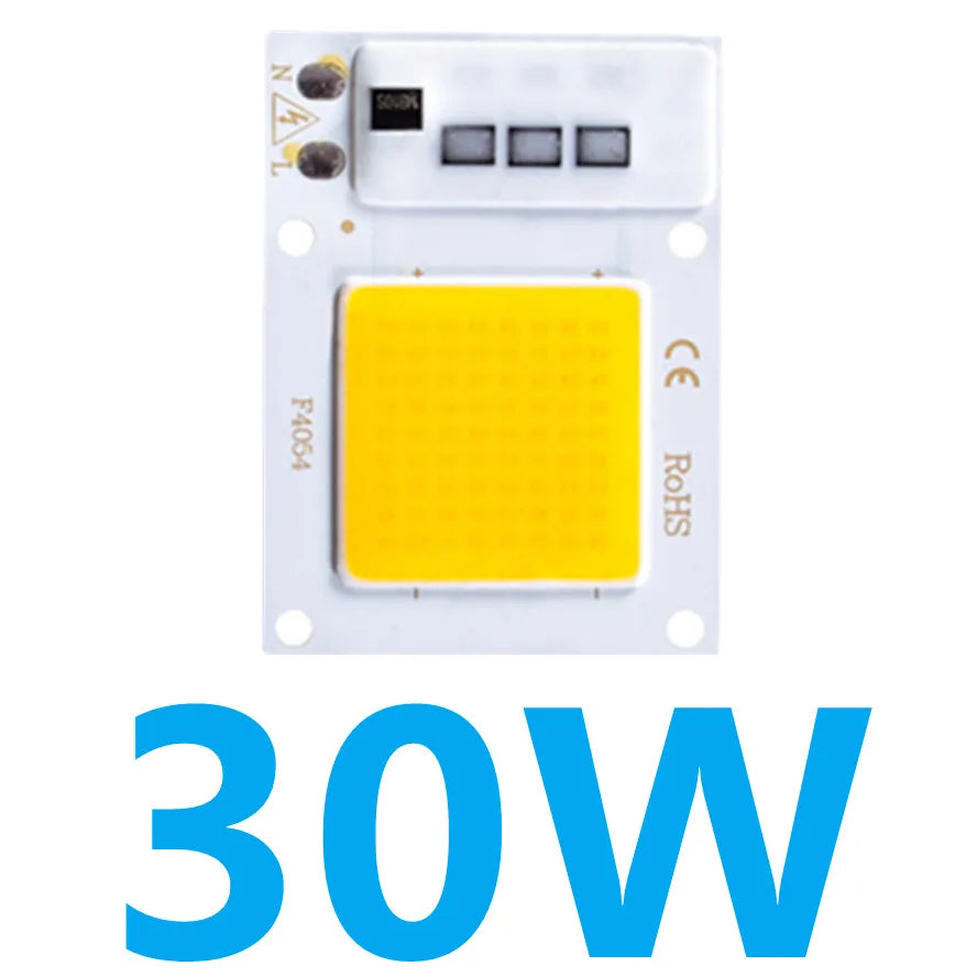 1/peças chip cob 10w 20w 30w 50w 220v led smart ic sem necessidade de driver 3w 5w 7w 9w lâmpada led para holofote de luz de inundação iluminação diy