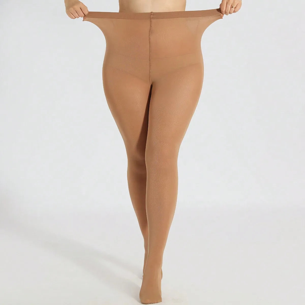 Um design elegante para mulheres primavera outono térmica meia-calça de tom de pele de grandes dimensões LeggingsSocks