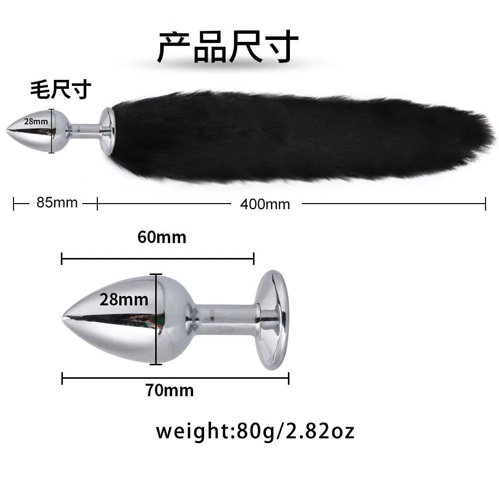 Bonito raposa cauda anal plug arco-nó macio orelhas de gato headbands colar erótico cosplay casais acessórios sm brinquedos sexuais para o sexo feminino masculino