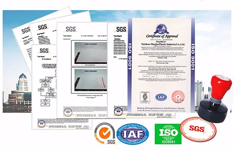 100PCS Sacos Adesivos Transparentes OPP de 20~55cm de Largura para Embalagem de Roupas, Calçados, Camisetas, Meias, Roupas Íntimas, Brinquedos, Livros e Presentes