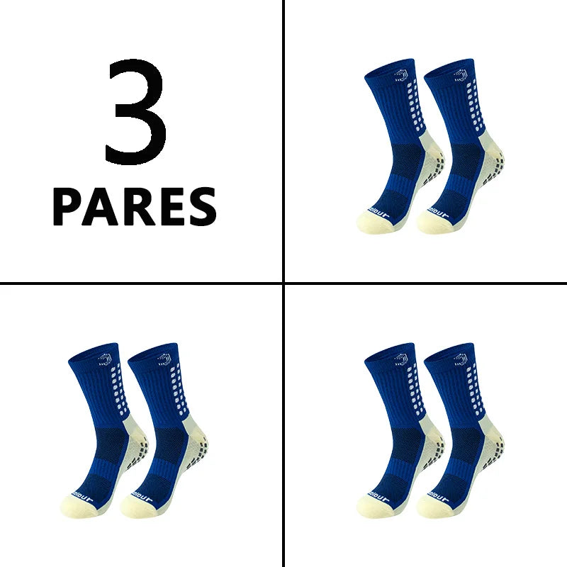 Meias de futebol masculinas, Meia poliamida corrida, Meia antiderrapante futebol, Meias de corrida de tubo médio