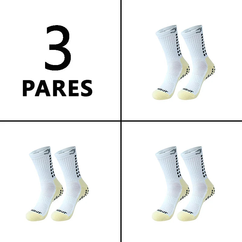 Meias de futebol masculinas, Meia poliamida corrida, Meia antiderrapante futebol, Meias de corrida de tubo médio