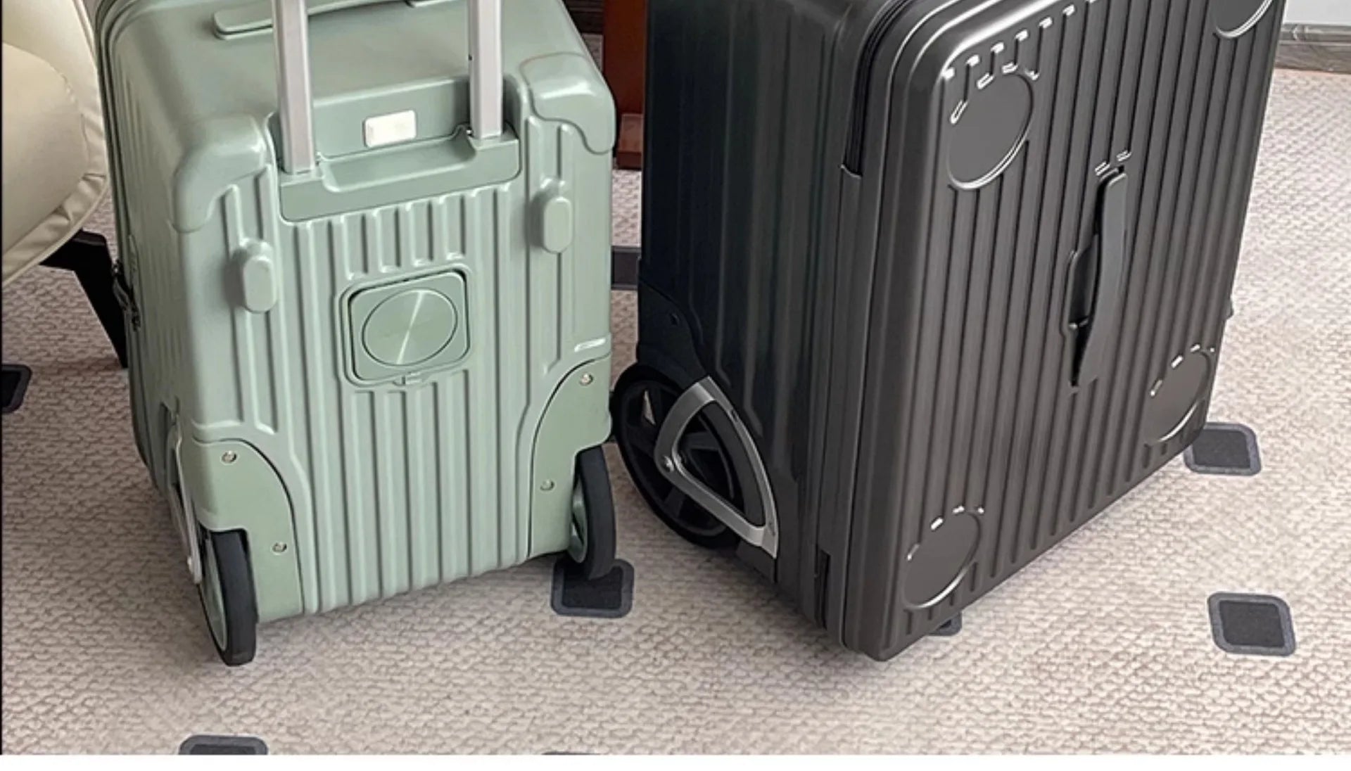 Mala de viagem com abertura lateral para bagagem de mão Mala de viagem com rodas super grandes Mala de mão de 20 polegadas Ij¢عات