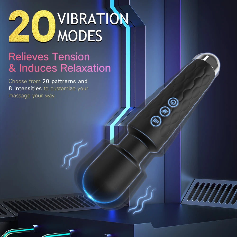 Vibrador poderoso varinha mágica feminina usb recarregável à prova dwaterproof água massageador clitoral g-ponto vibrador brinquedo sexual adequado para adultos