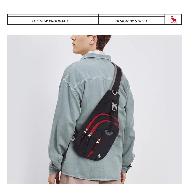 OIWAS Bolsa casual masculina de ombro, bolsa casual masculina com uma alça, leve, bolsa masculina para viagem, esporte