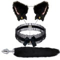 Bonito raposa cauda anal plug arco-nó macio orelhas de gato headbands colar erótico cosplay casais acessórios sm brinquedos sexuais para o sexo feminino masculino