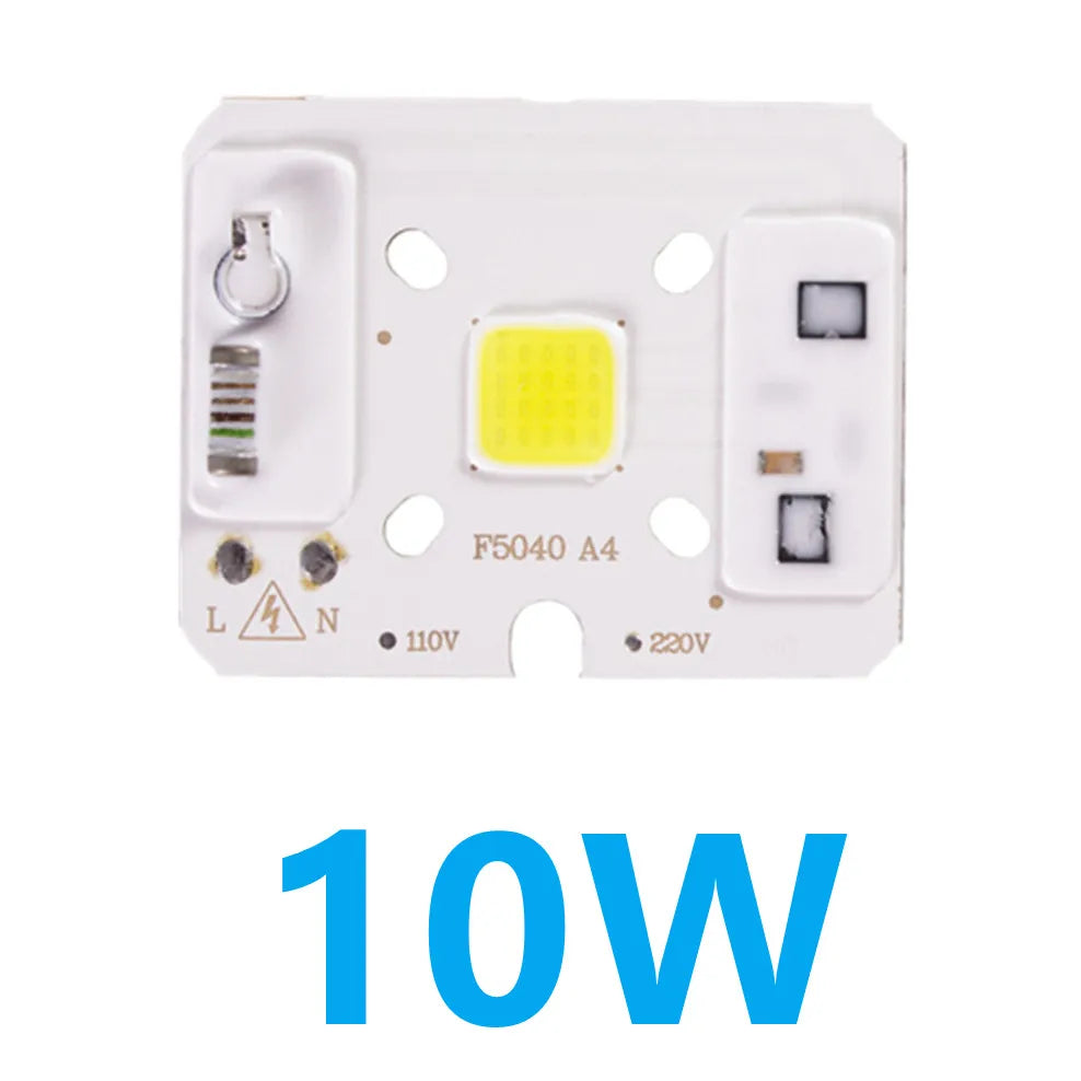1/peças chip cob 10w 20w 30w 50w 220v led smart ic sem necessidade de driver 3w 5w 7w 9w lâmpada led para holofote de luz de inundação iluminação diy