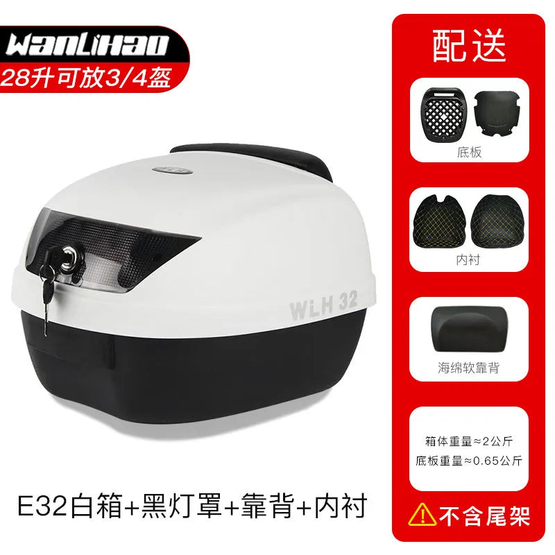 32l almofada da motocicleta tour caixa de cauda wlh e32 caixa de bagagem da motocicleta caso superior multifuncional scooter bagagem tempeфры Для humaтоцикла