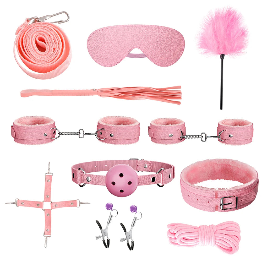 Brinquedos sexuais para mulheres bdsm casais sexuais kit adulto brinquedos sexy sexyshop acessórios eróticos algemas para sessão anal plug sexo jogo