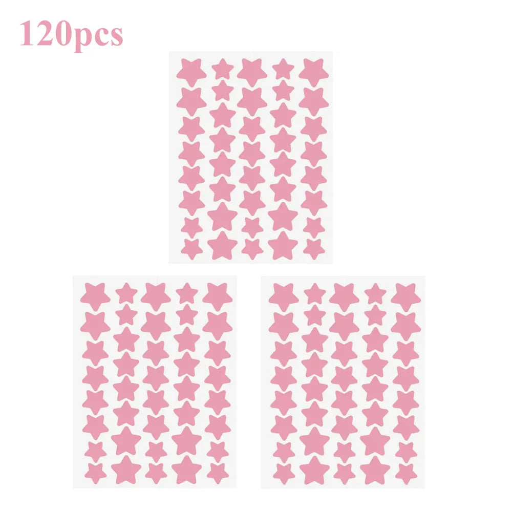 40 pçs/120 pçs colorido pe espinha remendos bonito em forma de estrela espinha capa adesivo invisível espinha capa remoção espinha remendo