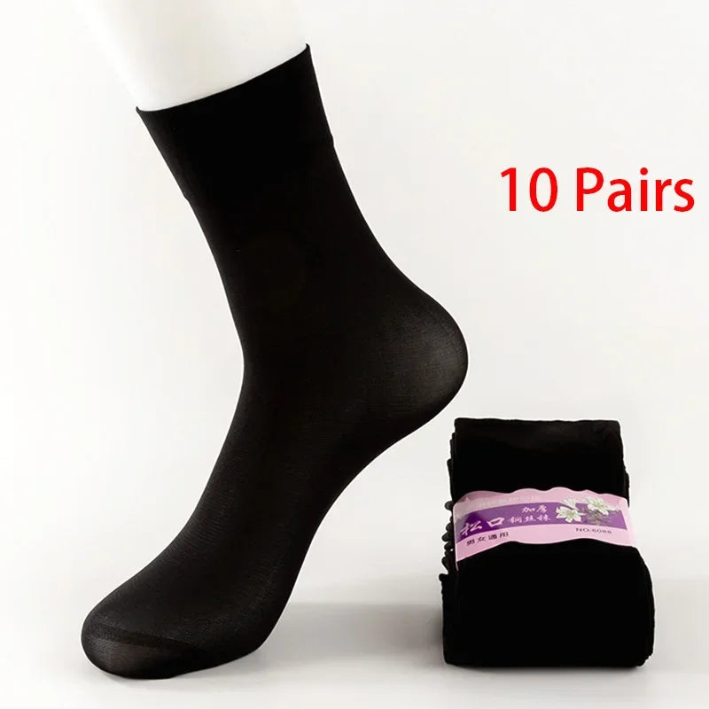 10 pares primavera verão preto náilon mid-tube meias femininas tornozelo meias de seda curto meias femininas antiderrapante estiramento tornozelo sox meias
