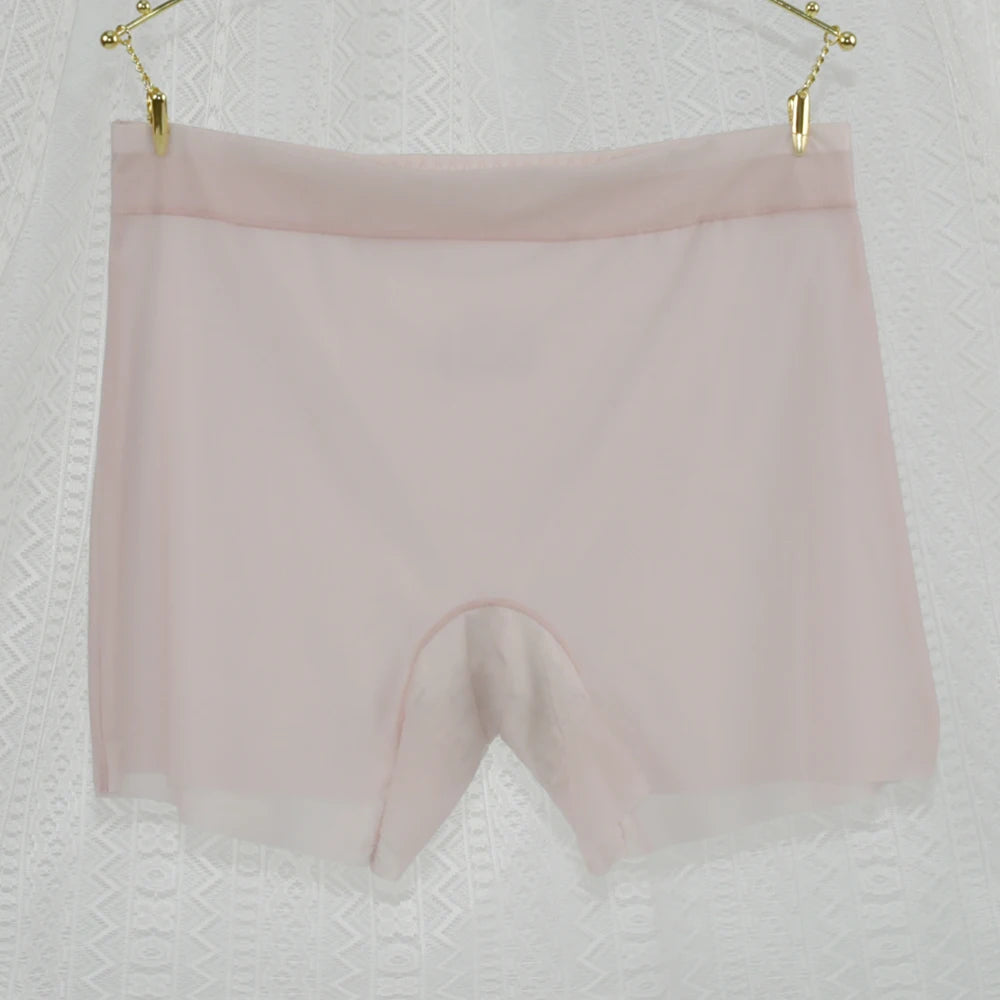 1pc verão gelo seda ultra-fino boxer roupa interior feminina sem costura calcinha de cintura alta plus size secagem rápida feminino calças curtas de segurança