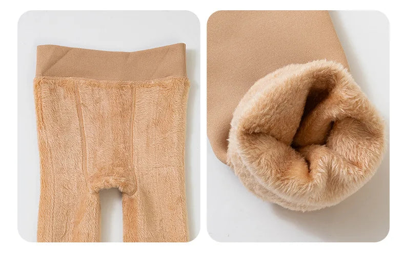 Alta qualidade inverno pele meninas leggings grosso veludo crianças calças quentes cintura elástica algodão crianças meninas pantalone