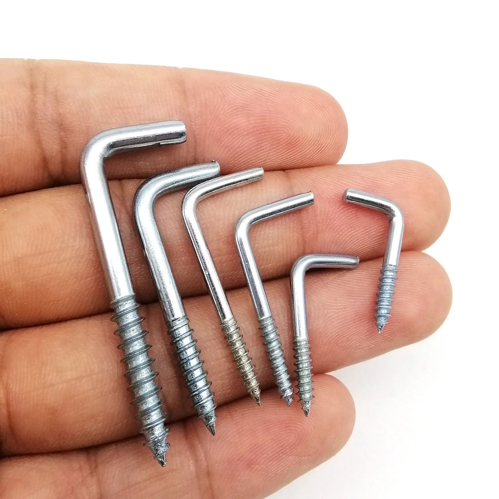 25 pçs imagem moldura de foto lâmpada luz gabinete ferramenta planta cortina fio eyebolt eyescrew olho parafuso em espiral cabide l copo gancho