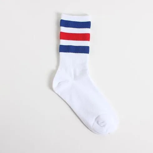 Meias de algodão com 3 listras masculinas e femininas, retrô, velha escola, hiphop, skate, longo, curto, Harajuku, branco, preto, inverno, legal, novo