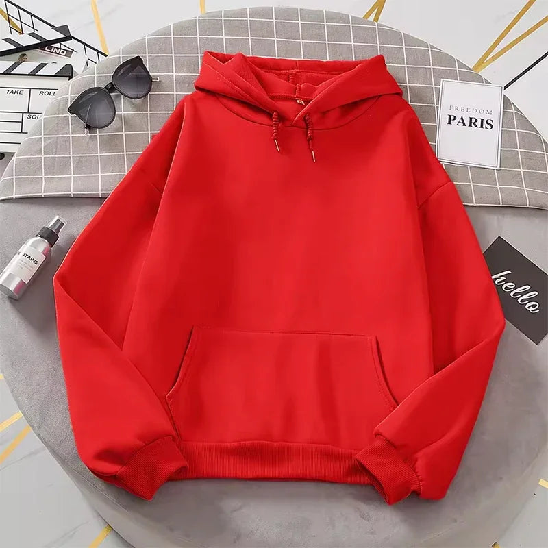 Primavera outono moda masculina moletom com capuz casual pullovers moletom feminino topo cor sólida hoodies moletom feminino