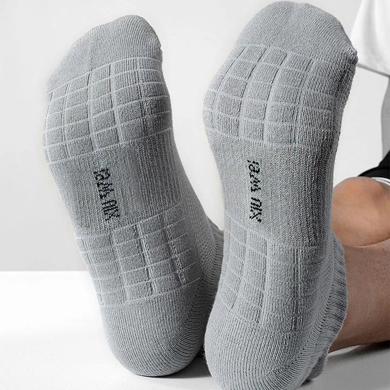 ‌ Meias esportivas masculinas, 3/5/10 pares, meias curtas para corrida, secagem rápida, malha respirável, meias curtas leves, confortáveis e anti-odor