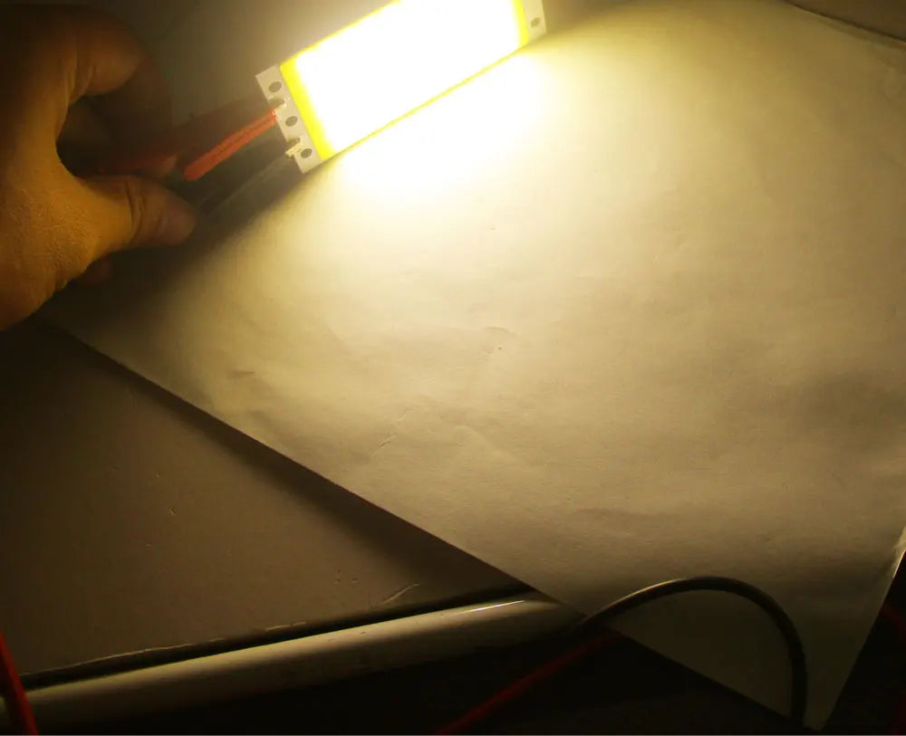 94x50mm 15w cob led módulo de lâmpada de tira de luz dc 12v 1600lm ultra brilhante quente branco fresco azul chip cob a bordo matriz lâmpada led