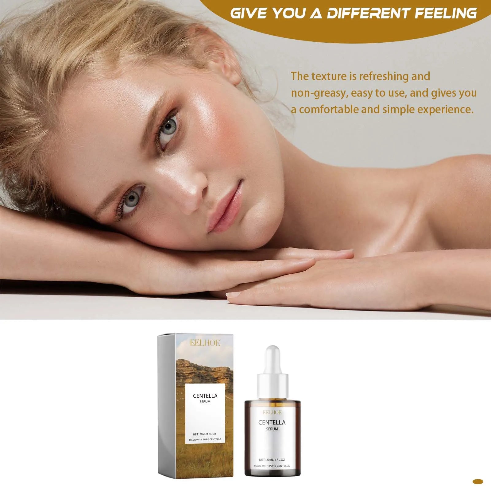 Centella soro nutrir melhoria pele seca suavização aperto brilho hidratante ácido hialurônico rosto essência cuidados com a pele