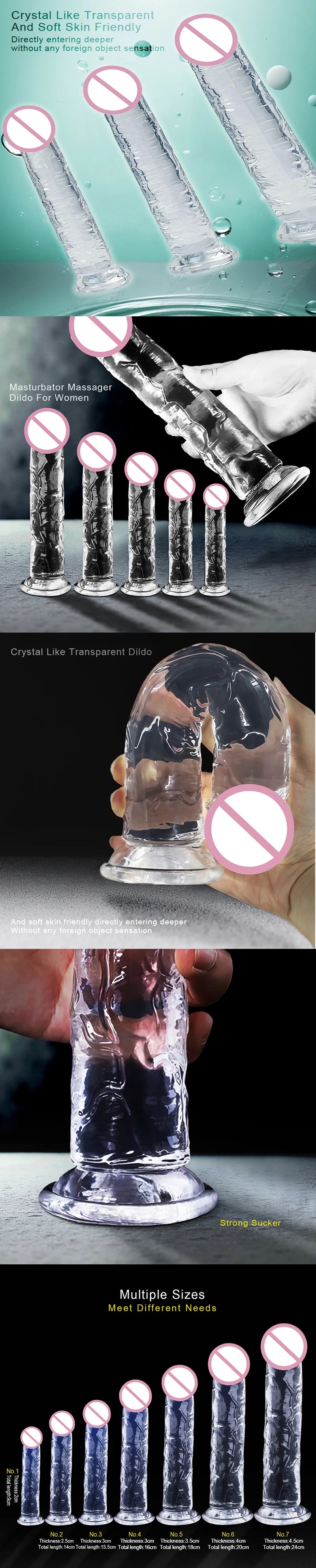 Brinquedos Eróticos Transparentes de Simulação para Mulheres e Gays: Dildos, Massageadores, Dilatadores Anais e Acessórios Exóticos