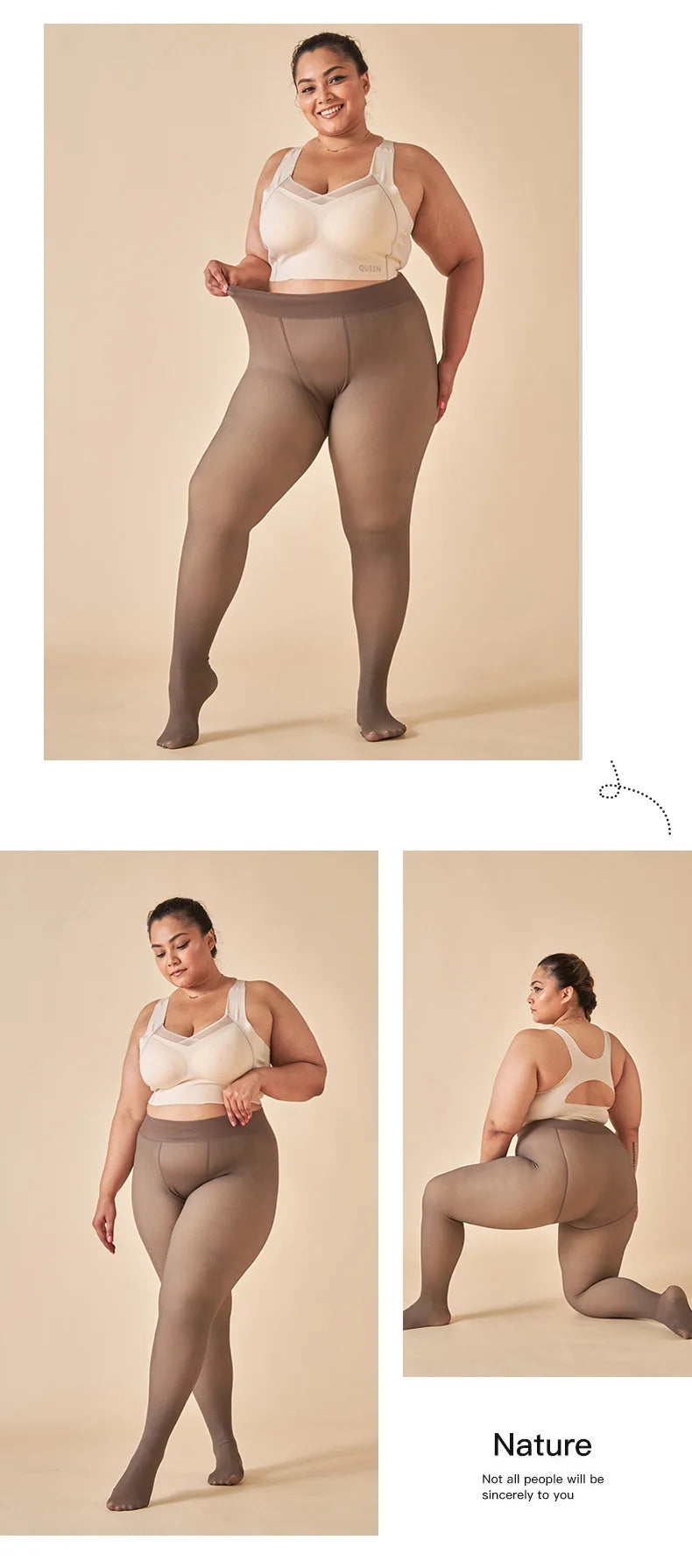 Meias térmicas femininas forradas de lã, quentes, inverno, cintura alta, sexy, translúcido, preto, legging térmica, mulheres