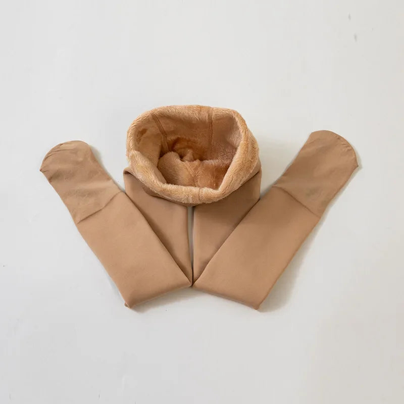 Alta qualidade inverno pele meninas leggings grosso veludo crianças calças quentes cintura elástica algodão crianças meninas pantalone