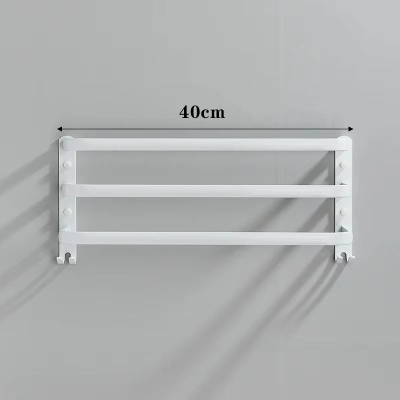 Cabide de toalha com gancho de suspensão montagem na parede toalheiro espaço alumínio moda barra toalha titular do banheiro