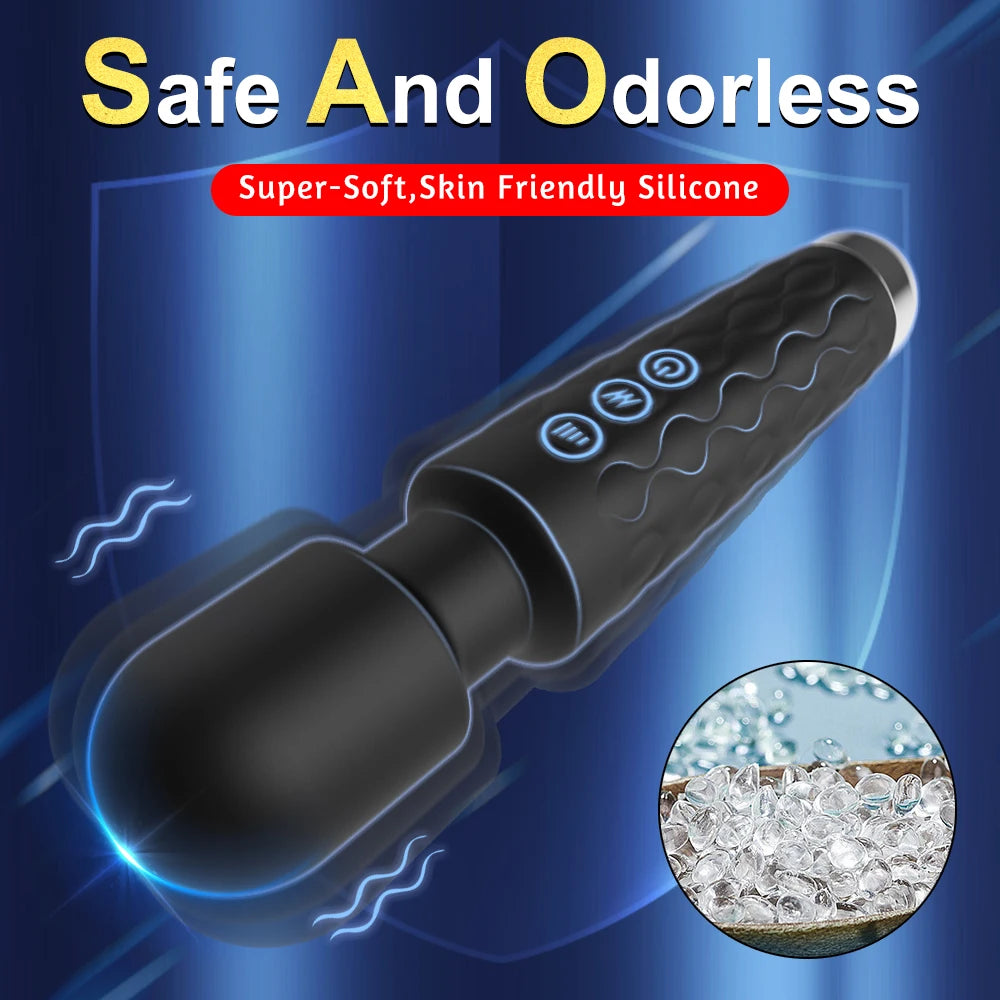 Vibrador poderoso varinha mágica feminina usb recarregável à prova dwaterproof água massageador clitoral g-ponto vibrador brinquedo sexual adequado para adultos