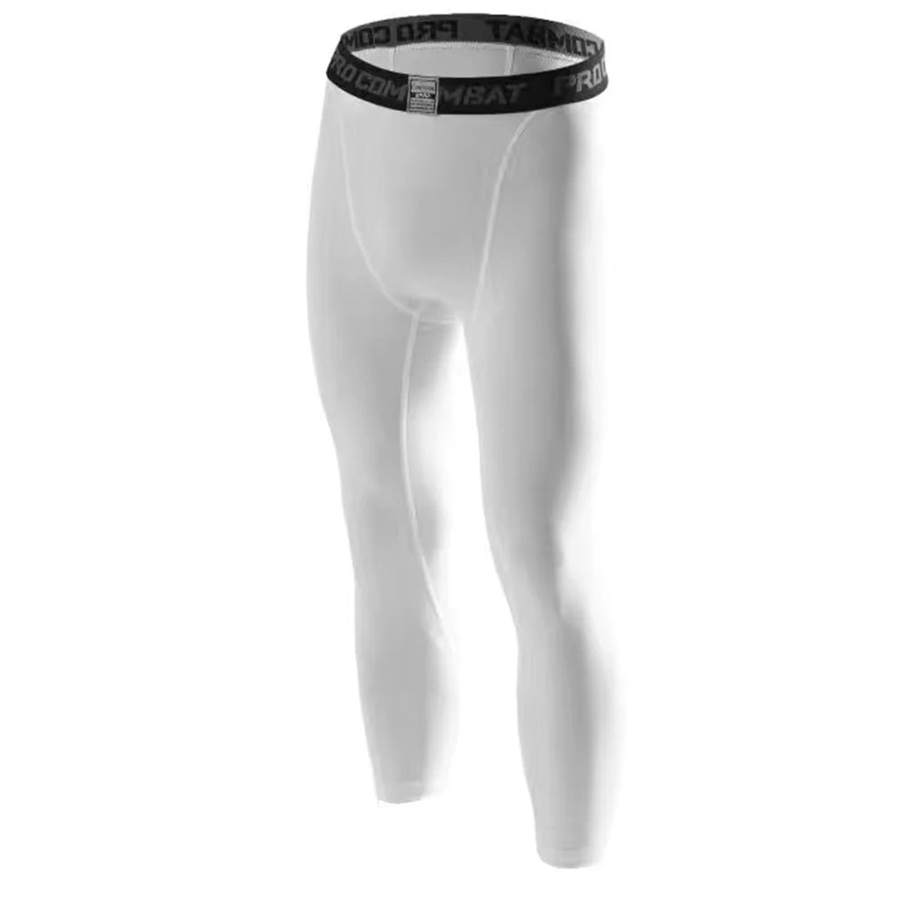 Calças de compressão masculinas calças justas leggings para corrida treinamento esporte fitness secagem rápida ajuste joggings treino shorts ativos