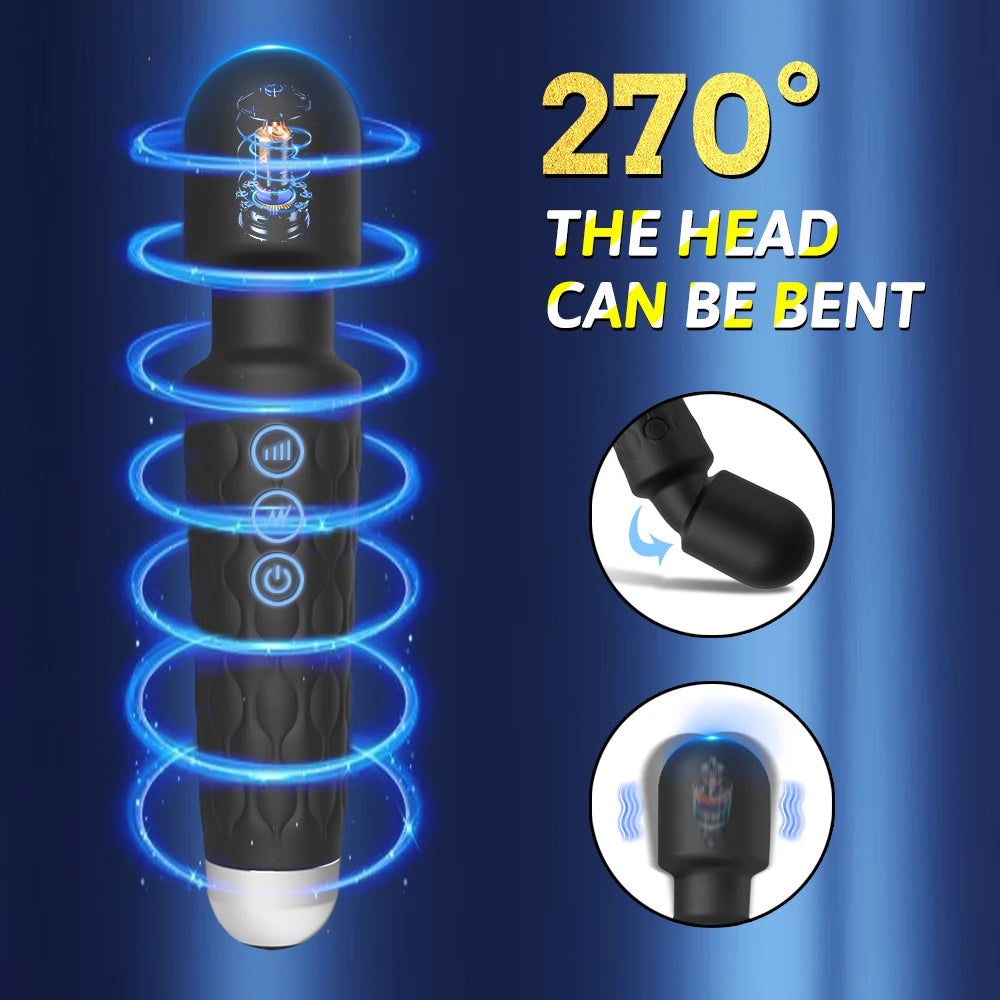 Vibrador poderoso varinha mágica feminina usb recarregável à prova dwaterproof água massageador clitoral g-ponto vibrador brinquedo sexual adequado para adultos