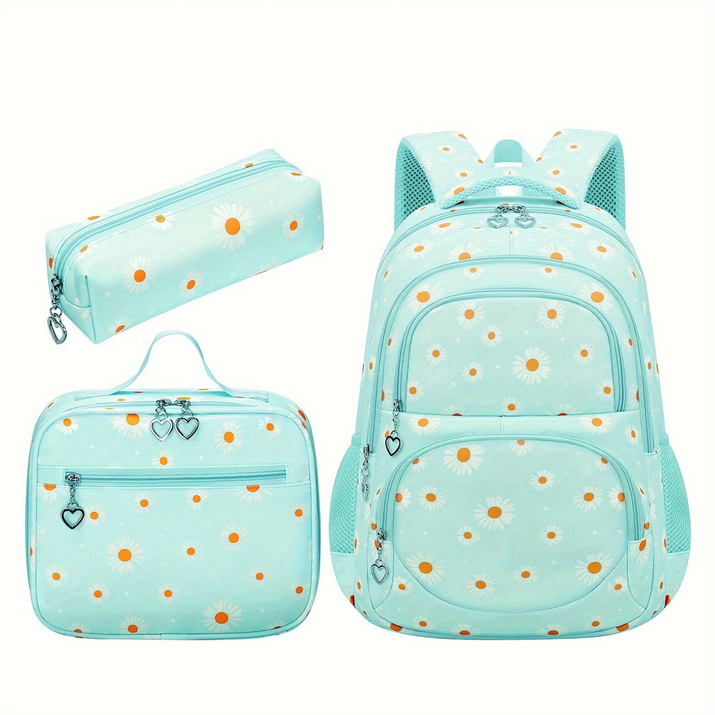 Crianças à prova dwaterproof água sacos de escola conjunto para meninas crianças mochila 3 pçs mochila ortopédica escola primária saco de livro