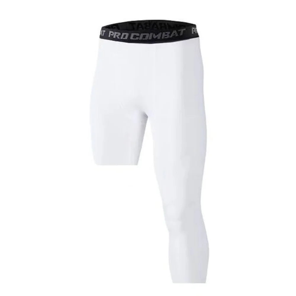 Calças de compressão masculinas calças justas leggings para corrida treinamento esporte fitness secagem rápida ajuste joggings treino shorts ativos