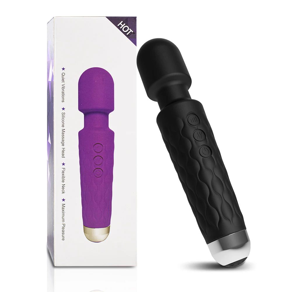 Vibrador poderoso varinha mágica feminina usb recarregável à prova dwaterproof água massageador clitoral g-ponto vibrador brinquedo sexual adequado para adultos