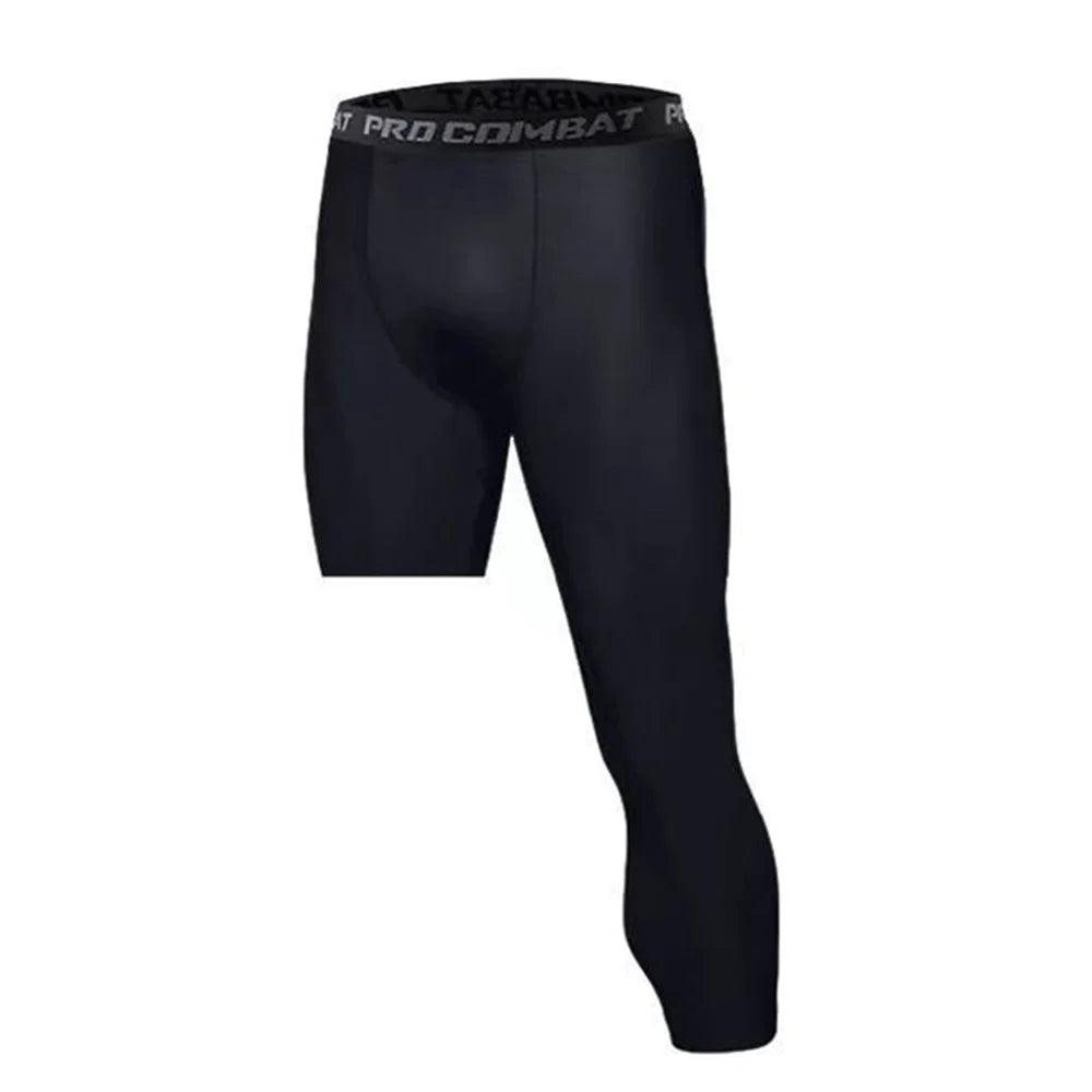 Calças de compressão masculinas calças justas leggings para corrida treinamento esporte fitness secagem rápida ajuste joggings treino shorts ativos