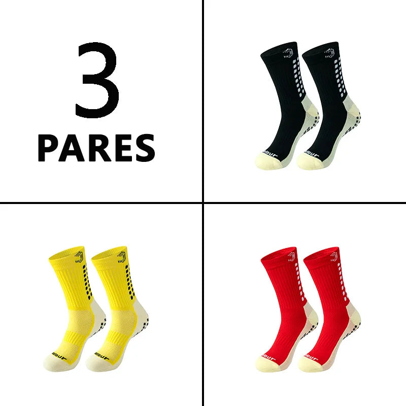 Meias de futebol masculinas, Meia poliamida corrida, Meia antiderrapante futebol, Meias de corrida de tubo médio