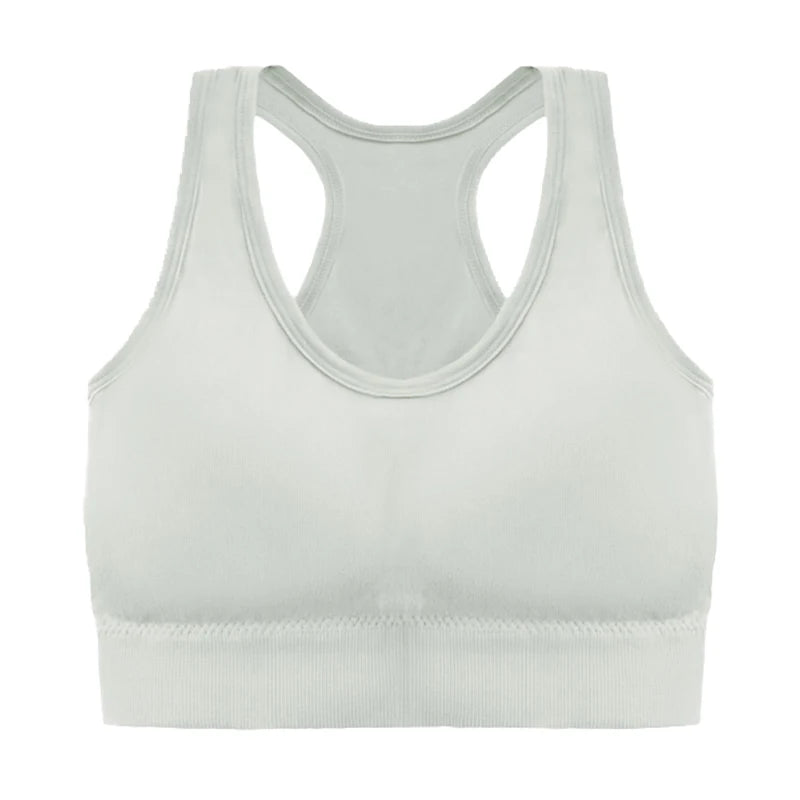 Sutiã esportivo sem costura, Top push up respirável à prova de choque feminino curto，Lingerie feminina，Poliéster，Respirável