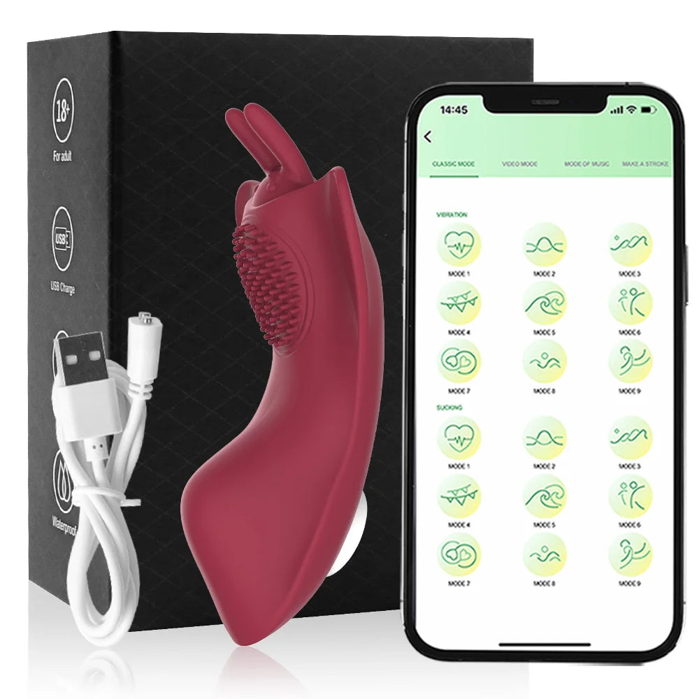 Vibrador Borboleta para Mulheres Adultas, Brinquedo Sexual com Controle Remoto, Estimulador Clitoriano Mini Vestível, Vibrador Sexy para Loja de Sex Shop