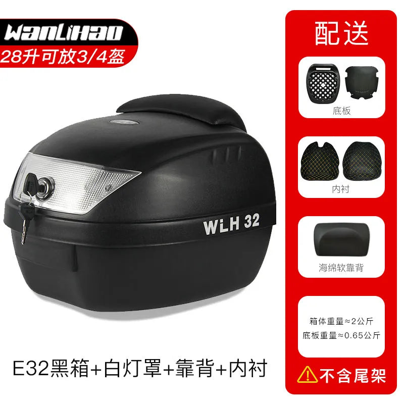 32l almofada da motocicleta tour caixa de cauda wlh e32 caixa de bagagem da motocicleta caso superior multifuncional scooter bagagem tempeфры Для humaтоцикла
