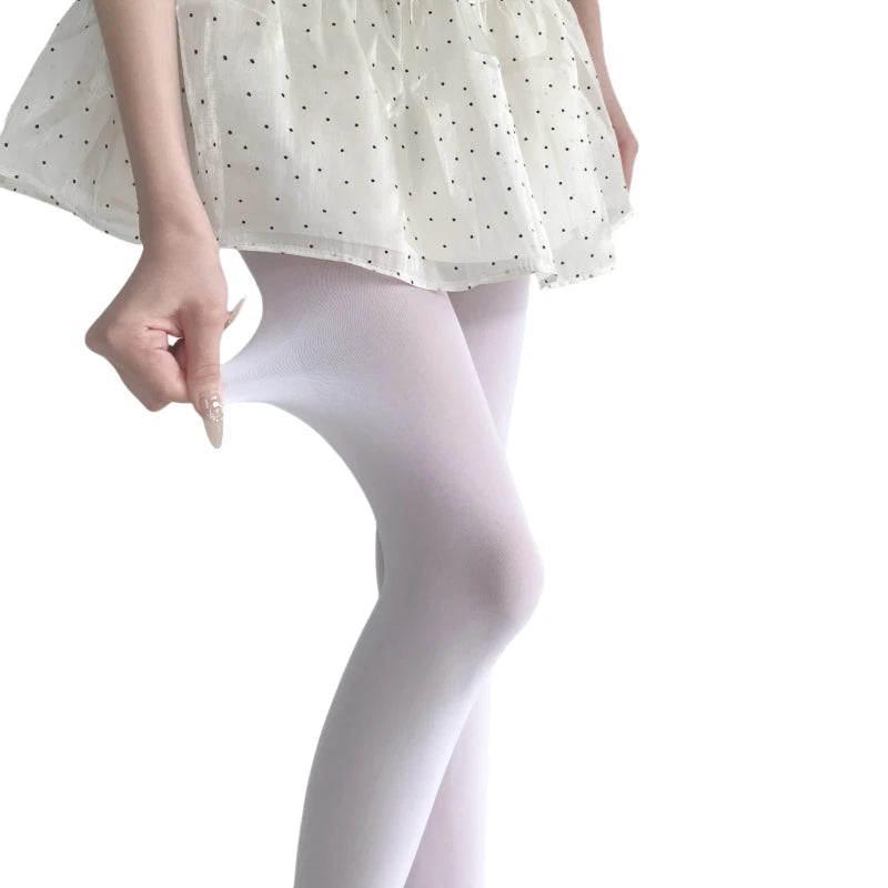 Nova Coleção Primavera 2025: Meias-Calças Femininas de Veludo Opaco 80D, Coloridas e Elásticas, Cores Vibrantes (Dopamine Colors)