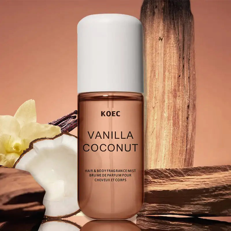 Envio Local do Brasil: Perfume KOEC Névoa de Fragrância Baunilha Coco Refrescante e Hidratante com Notas Triplas de Plantas Tropicais
