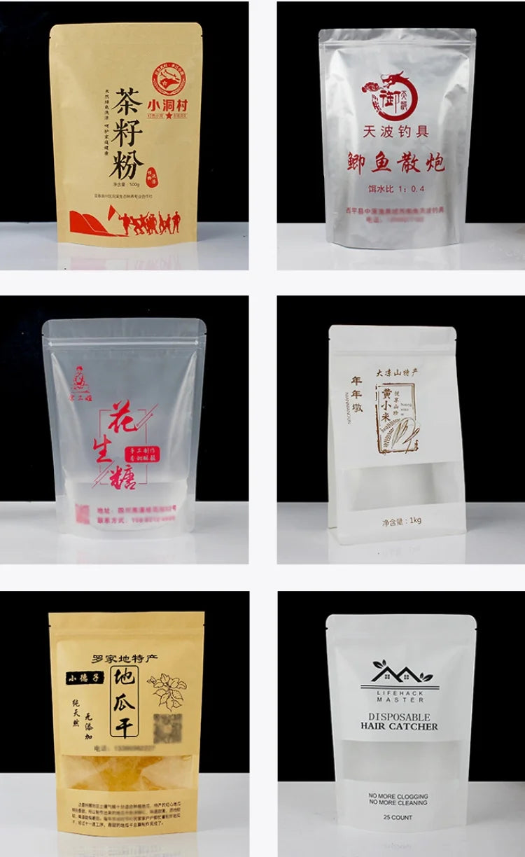 100PCS Sacos Adesivos Transparentes OPP de 20~55cm de Largura para Embalagem de Roupas, Calçados, Camisetas, Meias, Roupas Íntimas, Brinquedos, Livros e Presentes