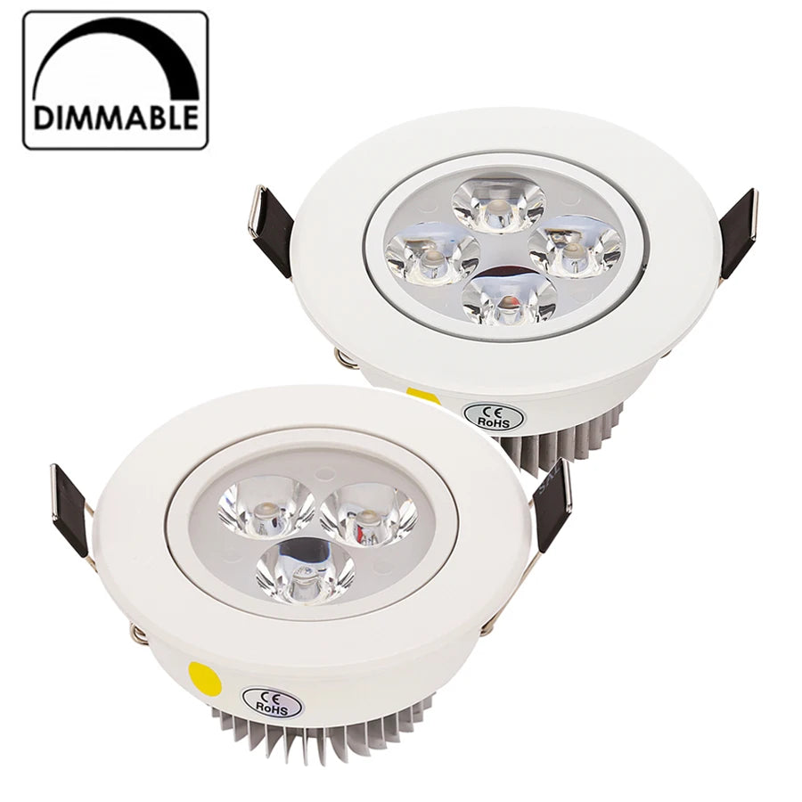 9W 12W 15W LED Downlight Regulável Branco Quente Natureza Branco Puro Branco Recesso Lâmpada LED Spot Light AC85-265V