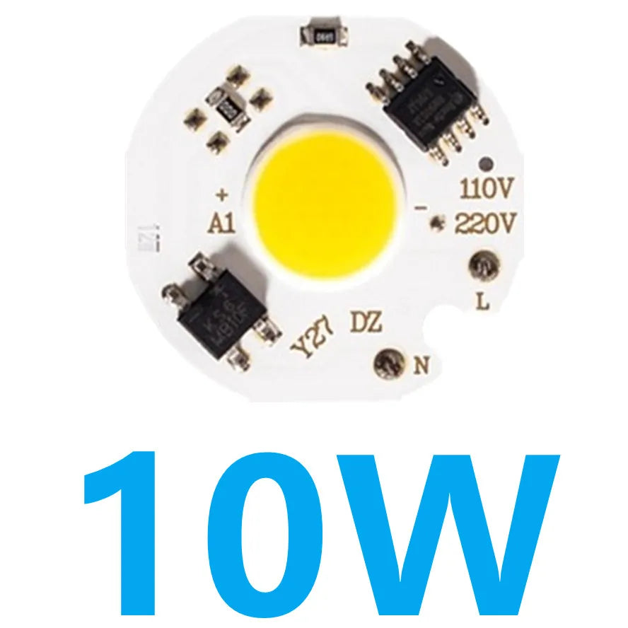 1/peças chip cob 10w 20w 30w 50w 220v led smart ic sem necessidade de driver 3w 5w 7w 9w lâmpada led para holofote de luz de inundação iluminação diy