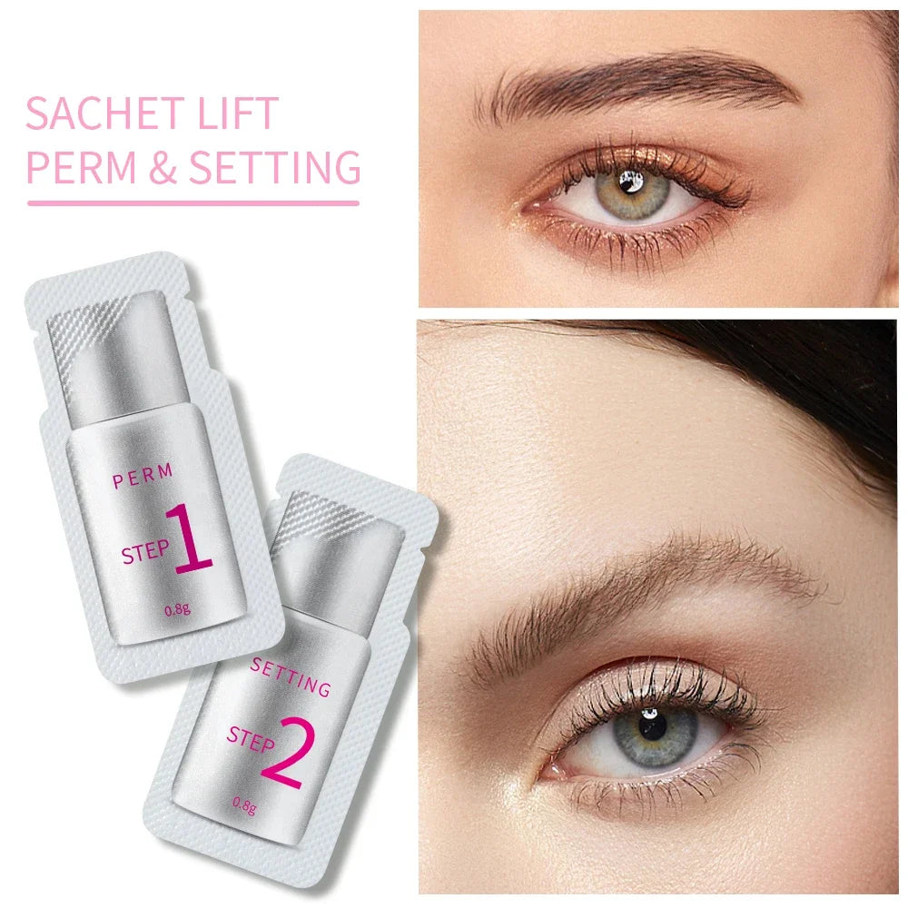 10 pares/lote iconsign lash lift loção saquinho rápida perm fixação loção cílios levantamento curvado cílios maquiagem ferramentas