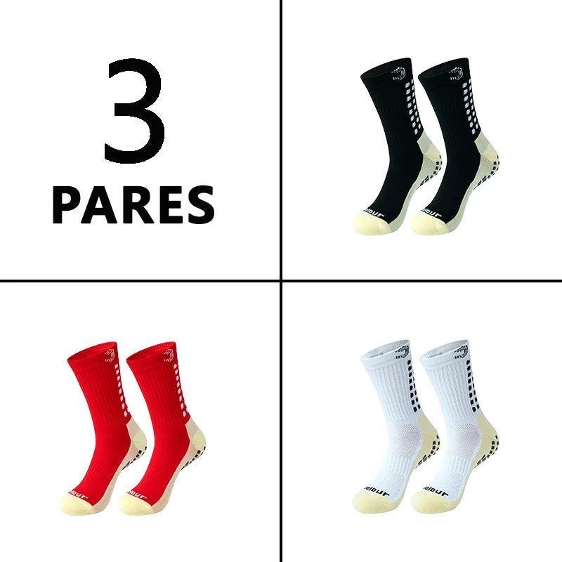 Meias de futebol masculinas, Meia poliamida corrida, Meia antiderrapante futebol, Meias de corrida de tubo médio