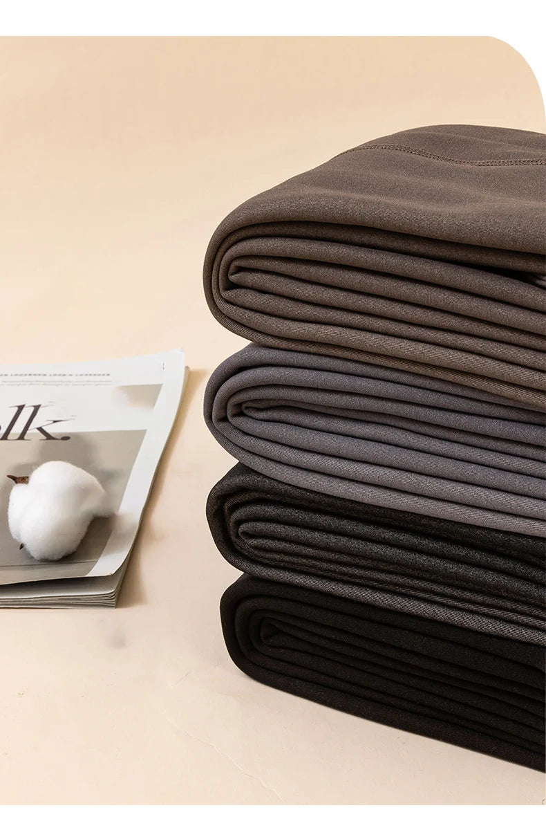 Meias térmicas femininas forradas de lã, quentes, inverno, cintura alta, sexy, translúcido, preto, legging térmica, mulheres